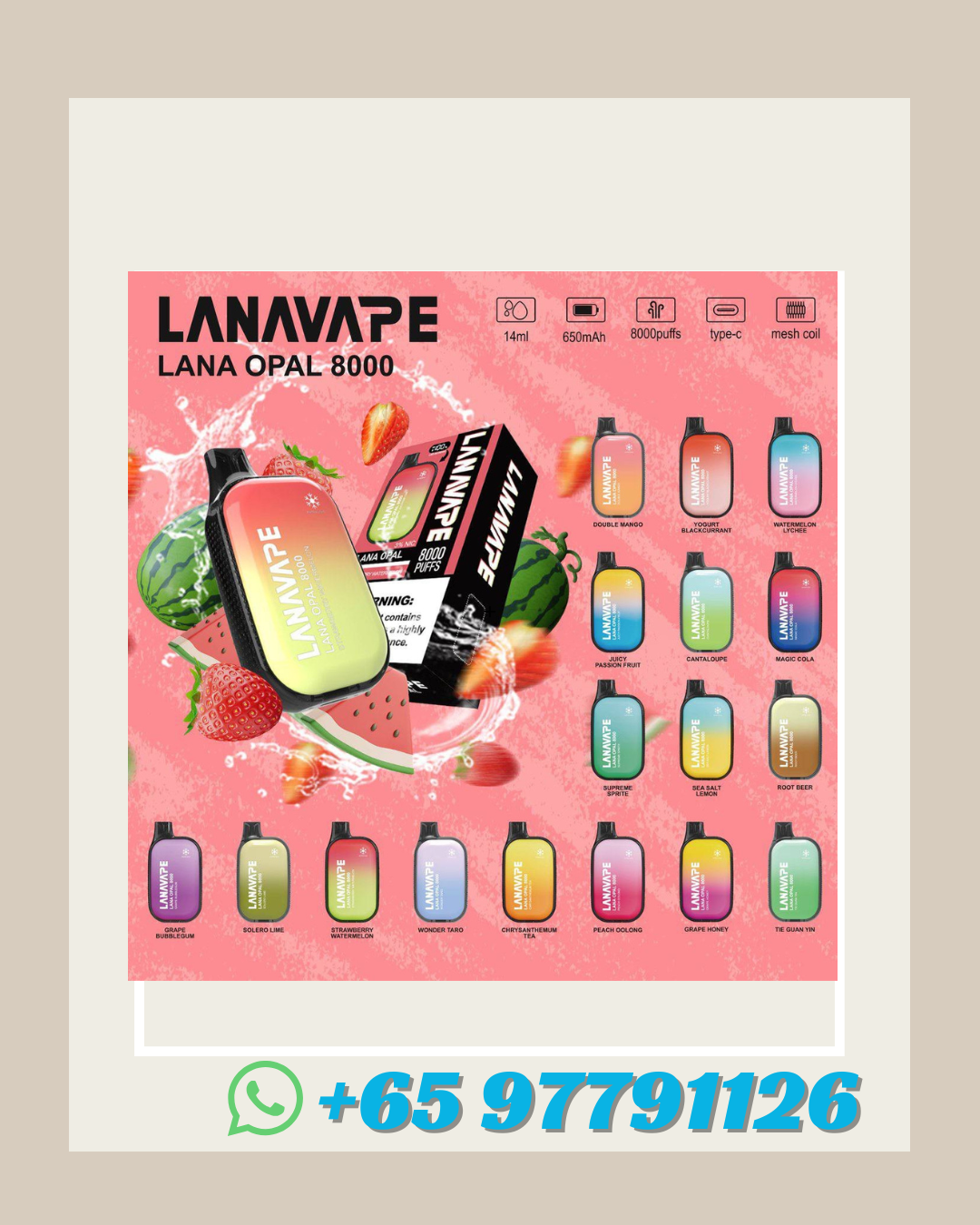 LANA OPAL 8000 PUFF DISPOSABLE