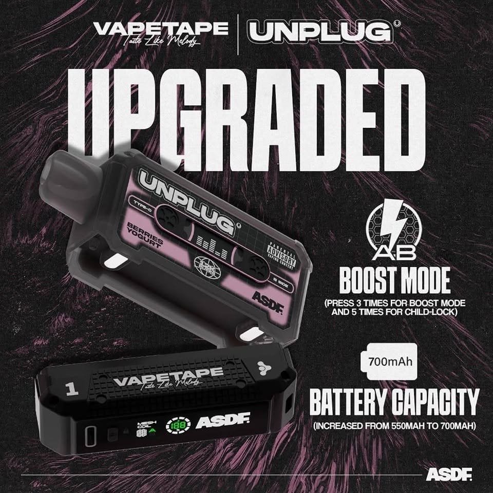 Vapetape Unplug 12000 Puffs Offgrid Edition detachable disposable vape device