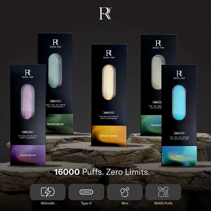 RONE Pro 16000 Puffs Rechargeable Disposable Vape Device