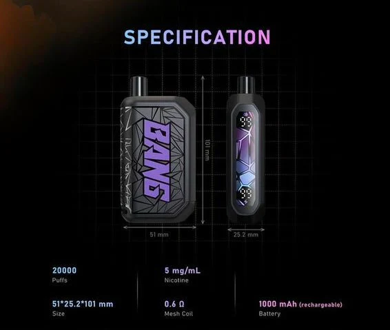 Beco Bang Shisha 20000 Puffs Disposable Vape Device Front View