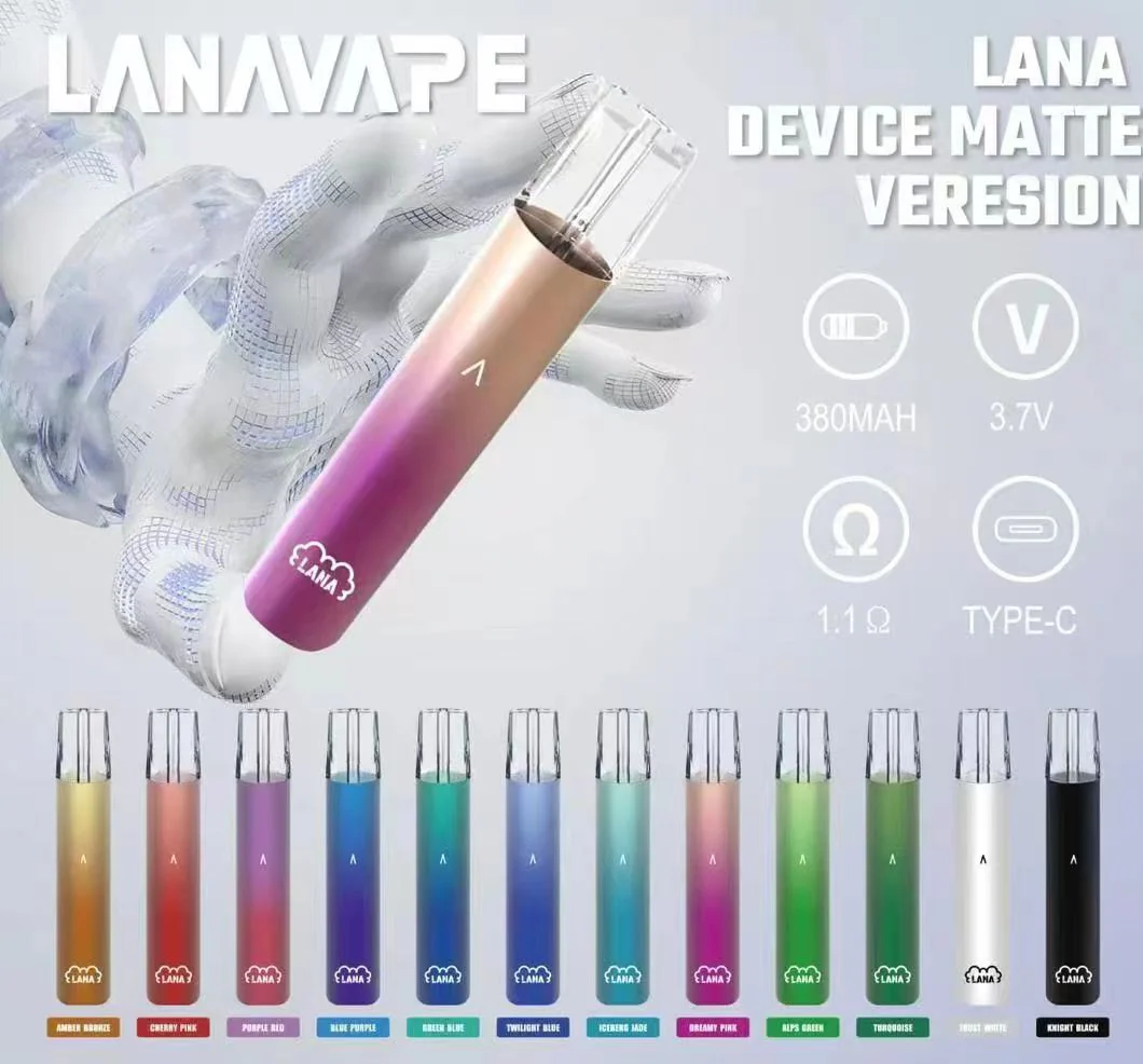 Lana Matte Device premium closed pod system vape kit in sleek metallic finish