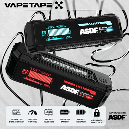 Offgrid Vapetape Unplug Battery 12000 Puffs starter kit with interactive display screen