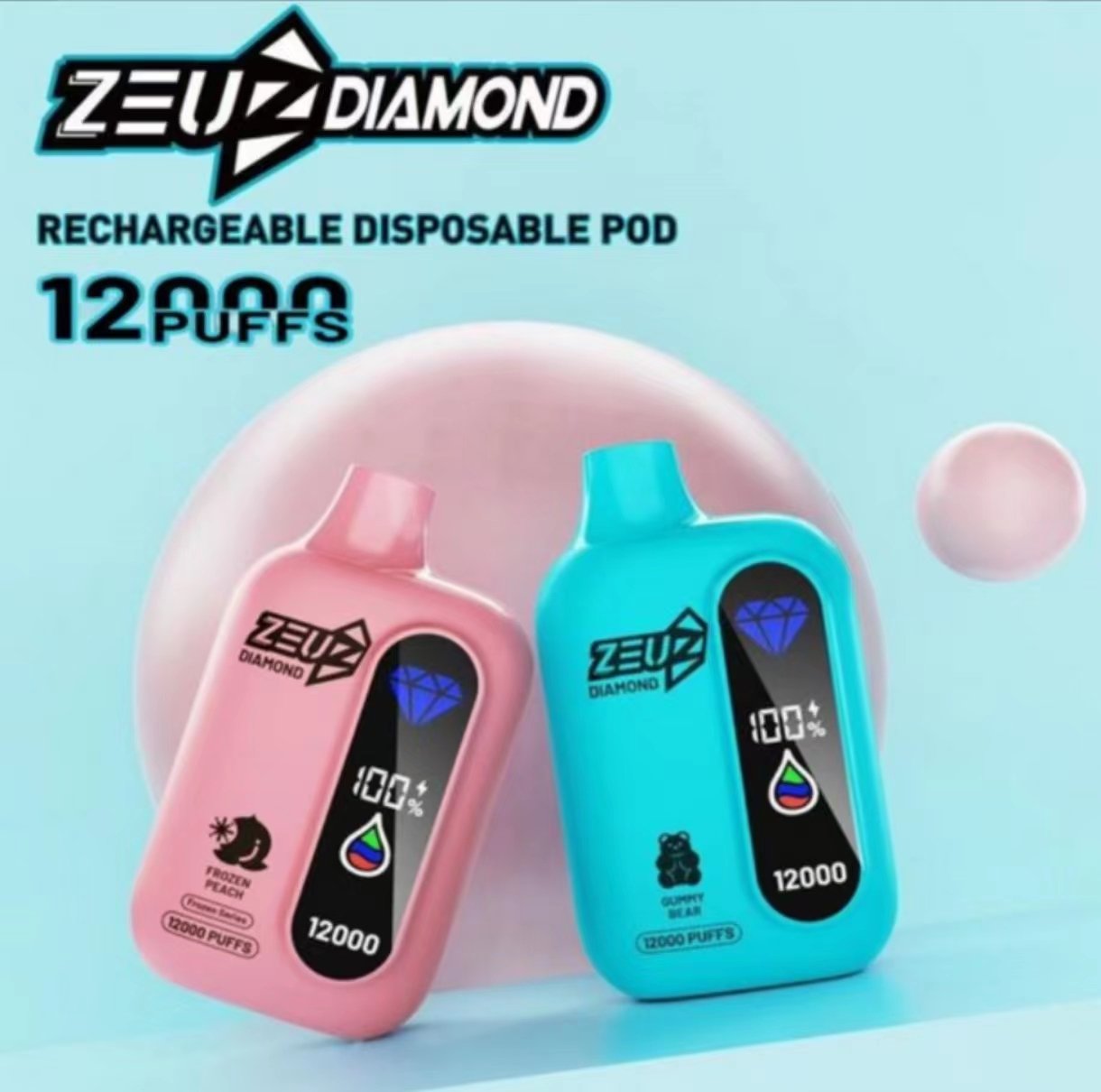 Zeuz Diamond 12000 Puffs Disposable Vape Crystal Design