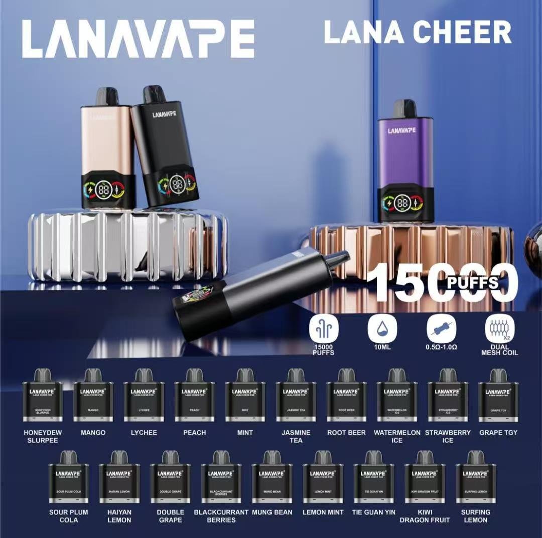 Lana Cheer 15000 Puffs Prefilled Pod Kit with Type-C rechargeable slot - SG Vape premium collection